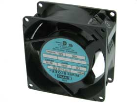 230VAC. 3-1/8in. Square X 1-1/2in. Box Fan. Boxer